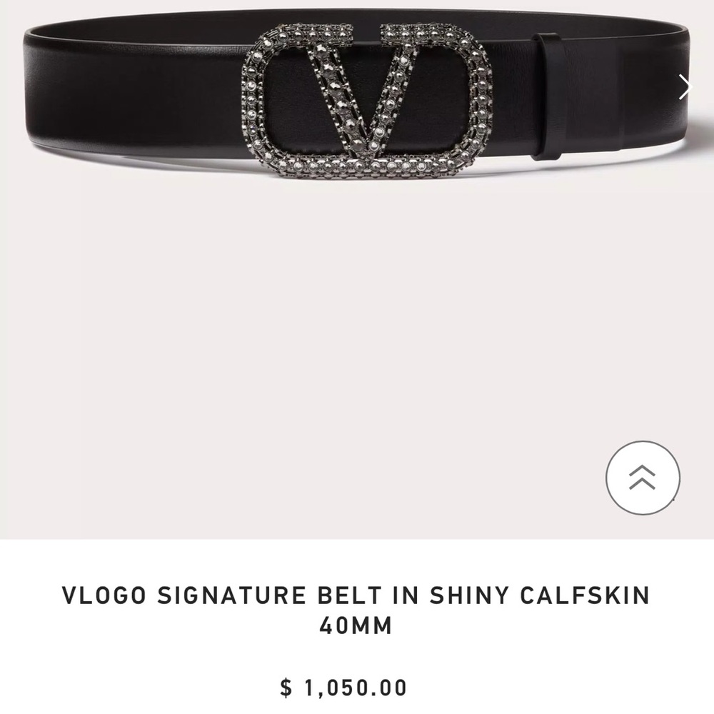 VALENTINO SIGNATURE VLOGO BELT WITH SWAROVSKI® CRYSTALS 85 - Picture 7 of 7